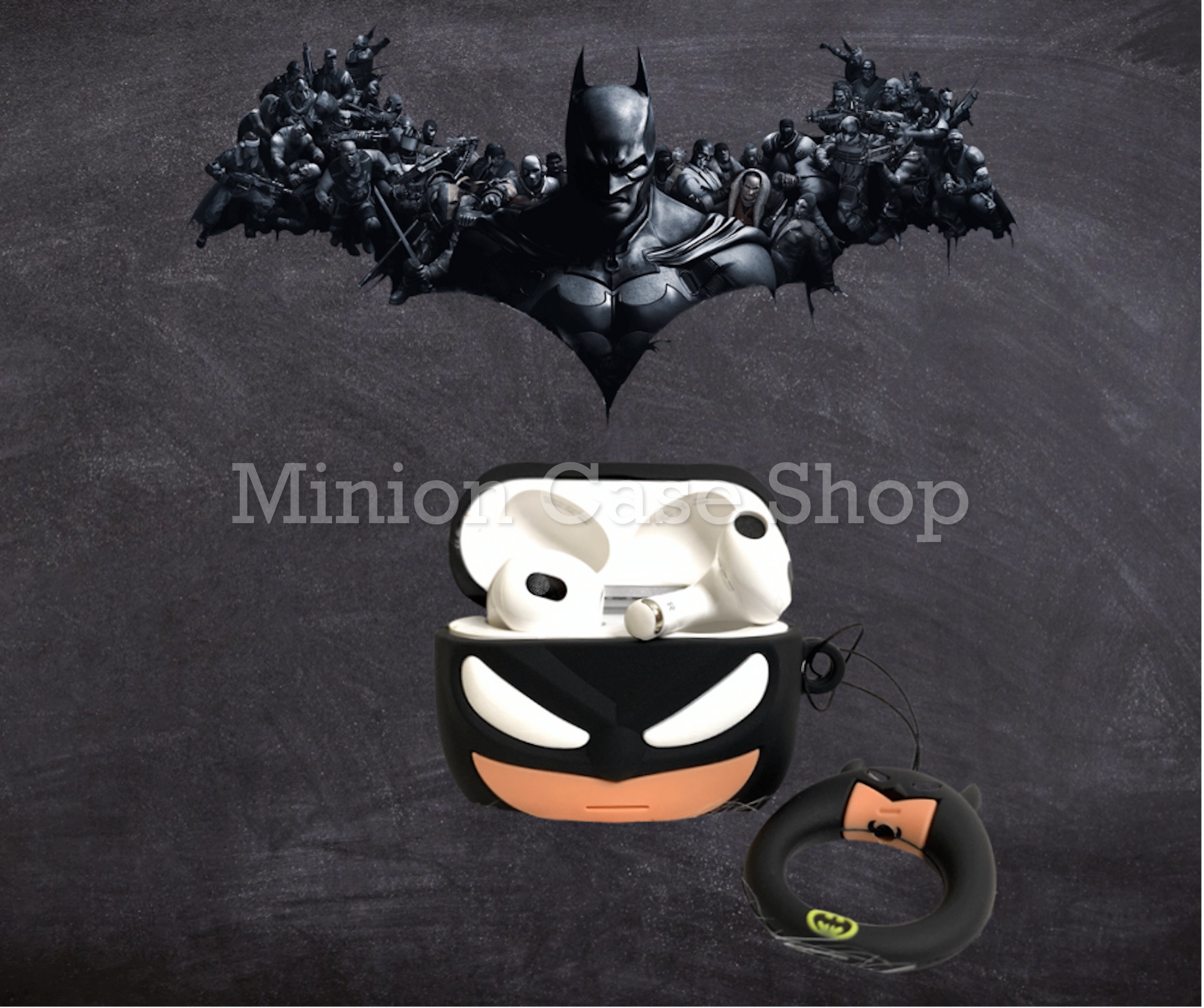 Bao Case Ốp dành cho Airpods 3 batman siêu chất silicon 3d