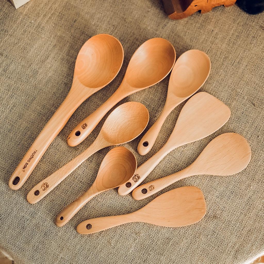 Vá cơm gỗ beech - Wooden rice spoon