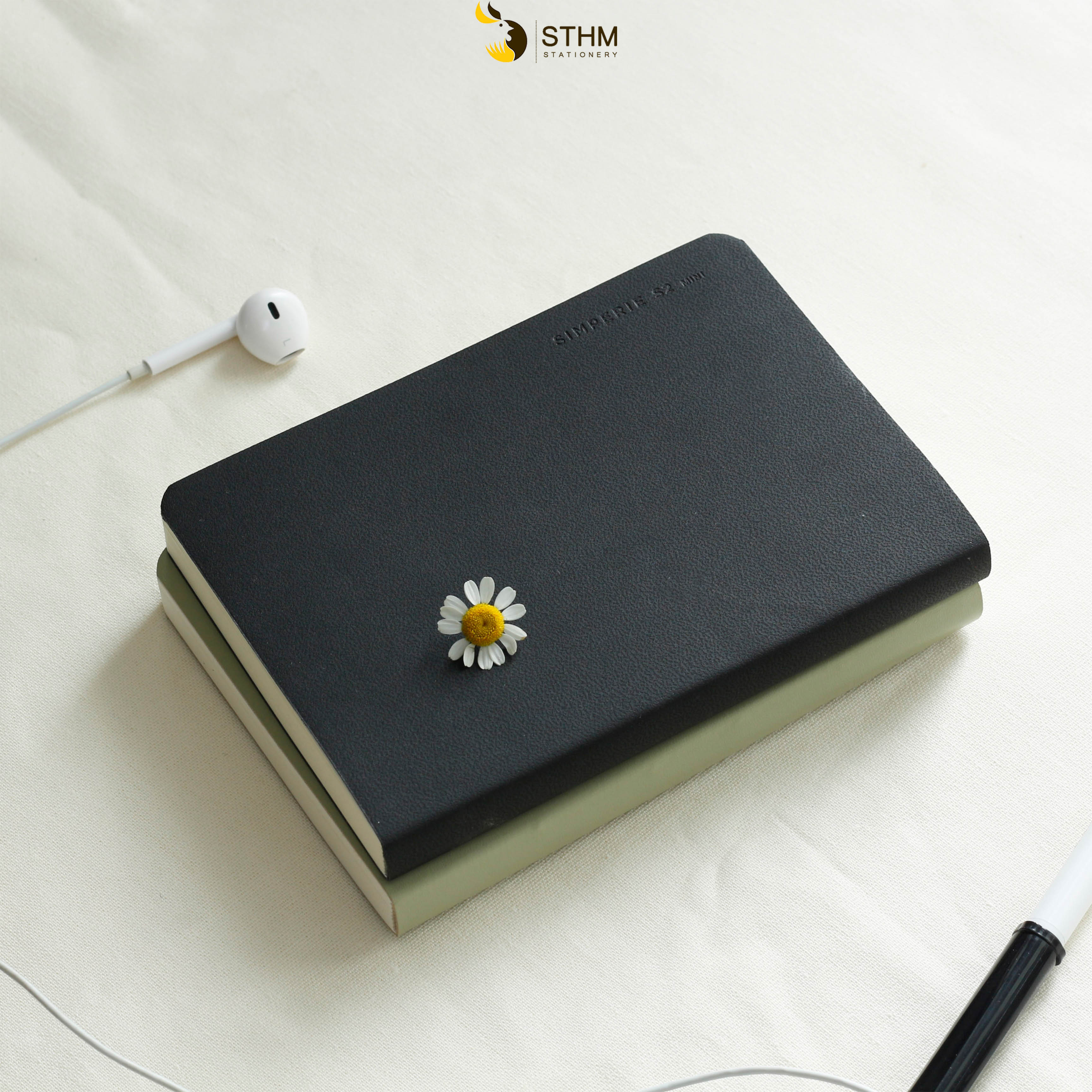 - SIMPERIE S2 mini - 100x140mm - Bìa da PU - Ruột kem 100gsm