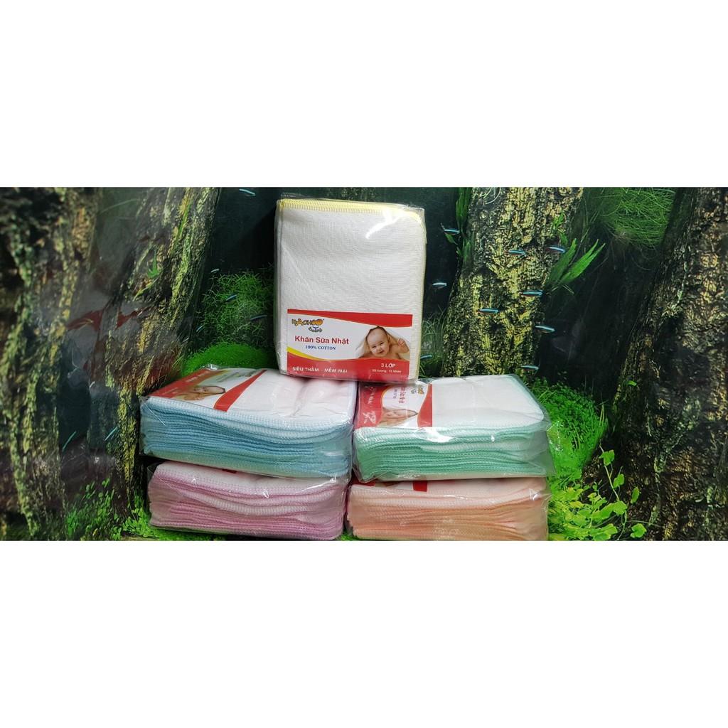 10 khăn sữa siêu mềm cho bé, khăn gạc nhật hiệu Kachoobaby cotton mềm mịn thấm hút tốt