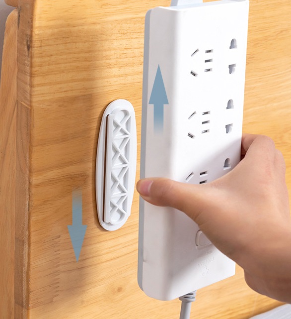 Combo 2 miếng dán tường giá đỡ cố định đa năng dùng để treo ổ cắm điện wifi vật dụng trong nhà hàng nhập khẩu PKCB DT1065