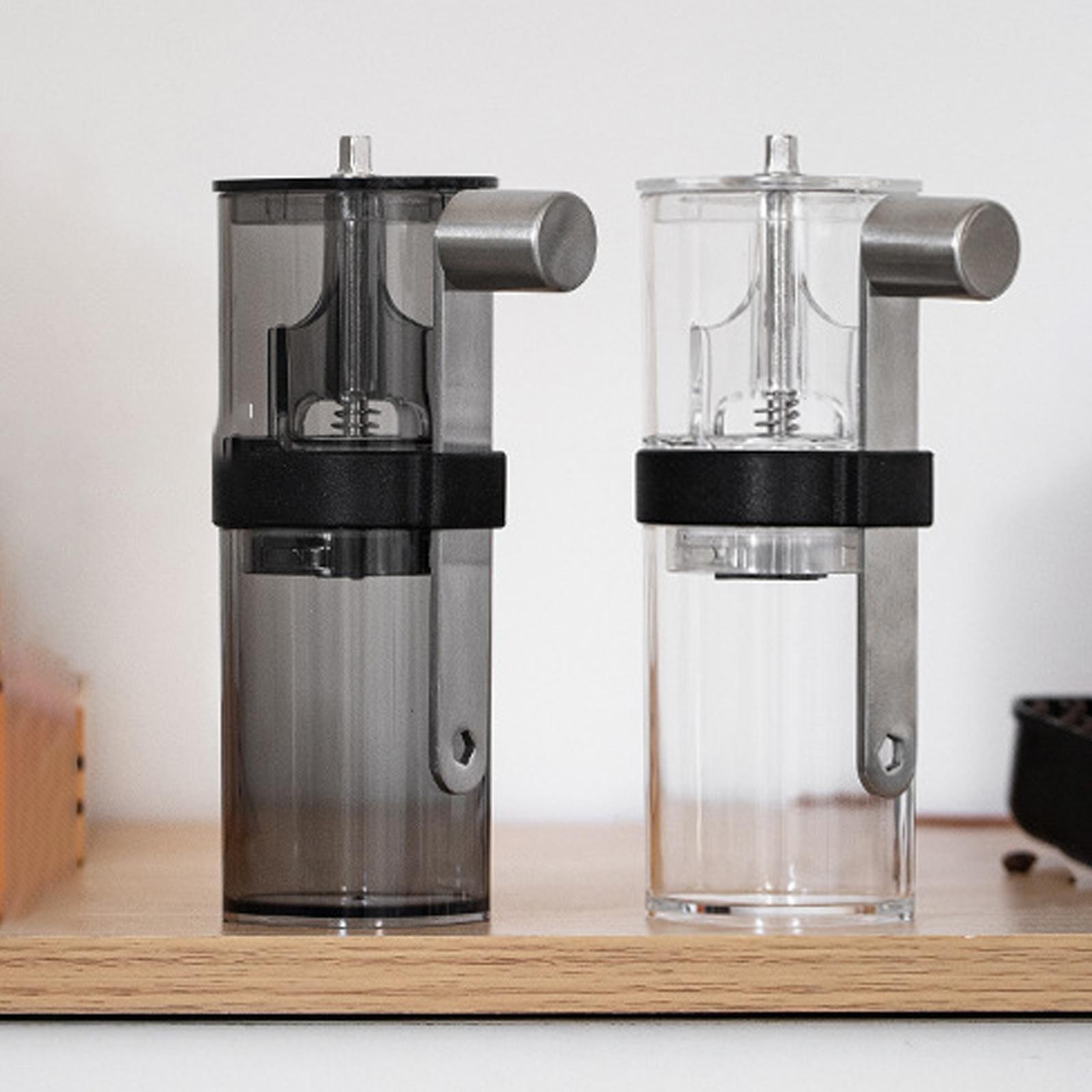 Manual Ceramic Burr Coffee Bean Grinder Manual for Travelling transparent