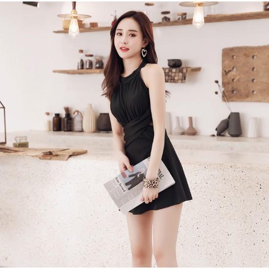CÓ SẴN bộ đồ bơi nữ liền mảnh thun lạnh (đỏ/đen)