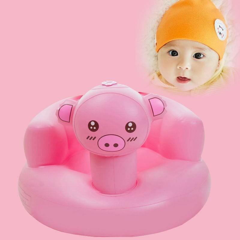 Ghế tập ngồi Ghế hơi tập ngồi cho bé hình heo ngộ nghĩnh ,đáng yêu chống gù lưng và an toàn cho bé, TOGABO