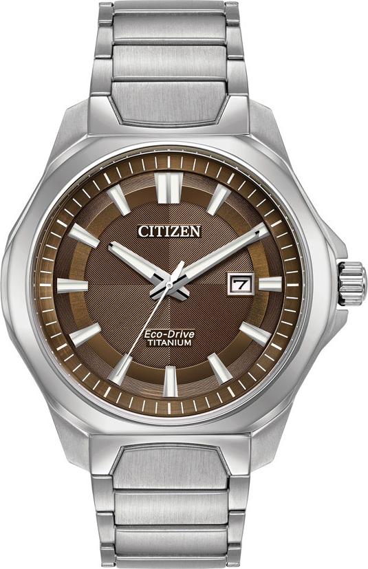 Đồng Hồ Nam Citizen Dây Titanium AW1540-53W - Mặt Nâu (Sapphire)