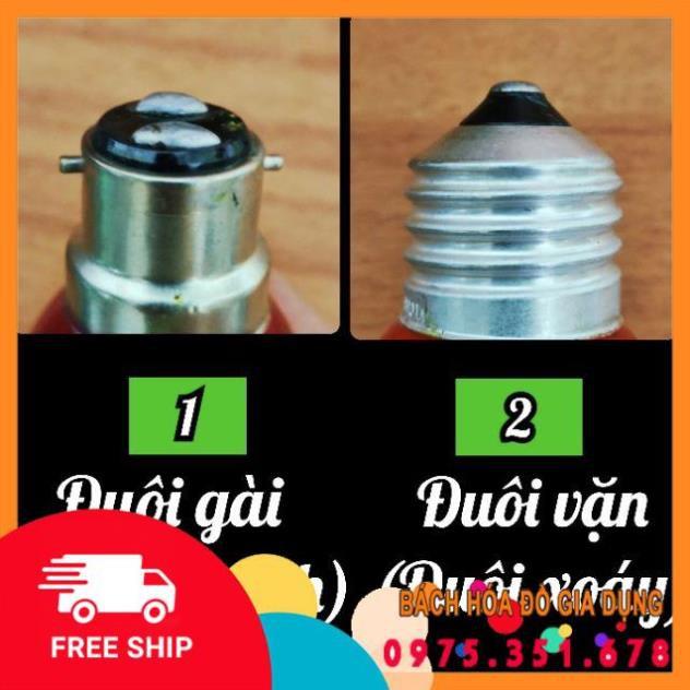 Bóng đèn sợi đốt tròn (trái chanh, cà na) Đuôi gài &amp; xoáy E27-Giadung24h