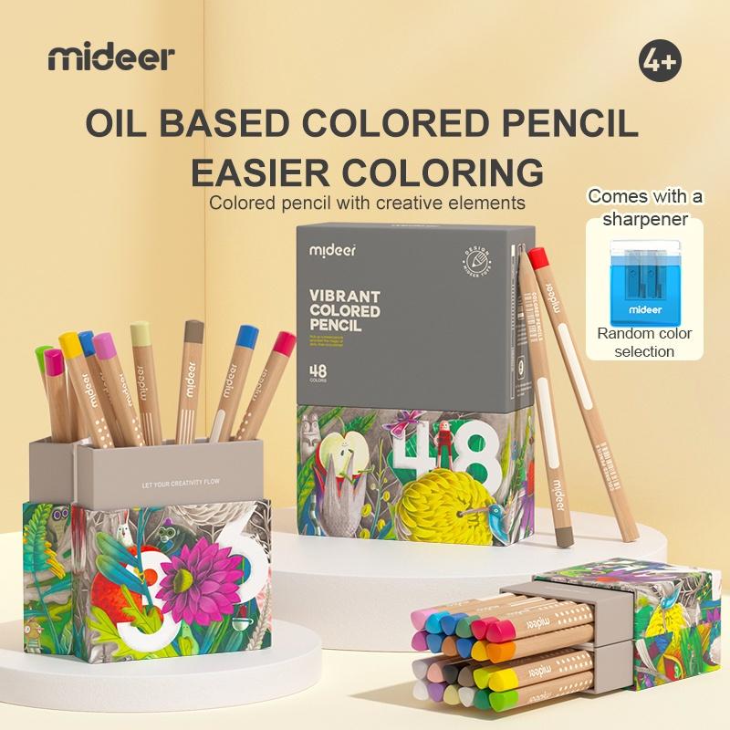 Bút chì màu vẽ tranh cao cấp mideer Vibrant Colored Pencil 24/36/48 màu,Chì vẽ chuyên nghiệp, thiết kế, phác họa cho bé