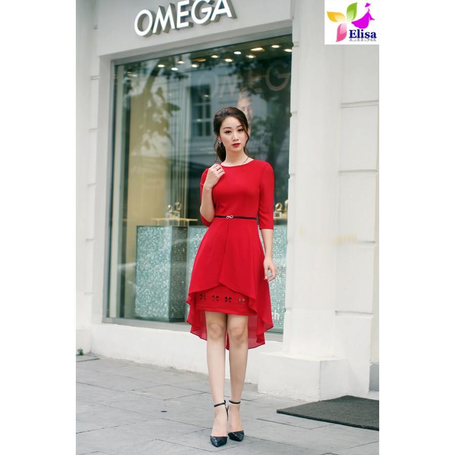 Đầm ôm phối chiffon V38 cao cấp