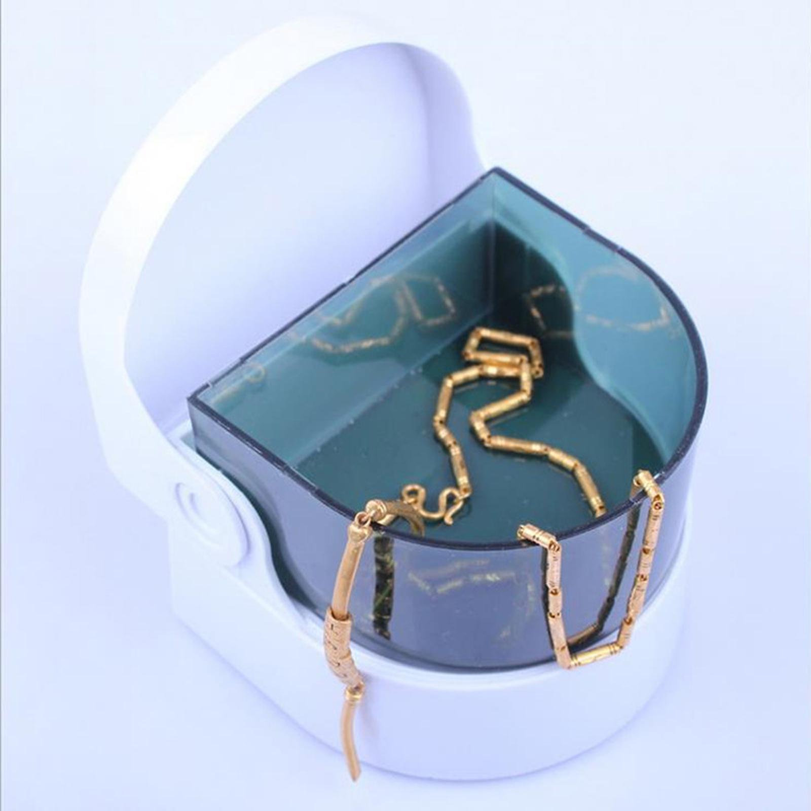 Jewelry Cleaner Battery Operated Jewelry Cleaning Machine for Jewellery Glasses Silver