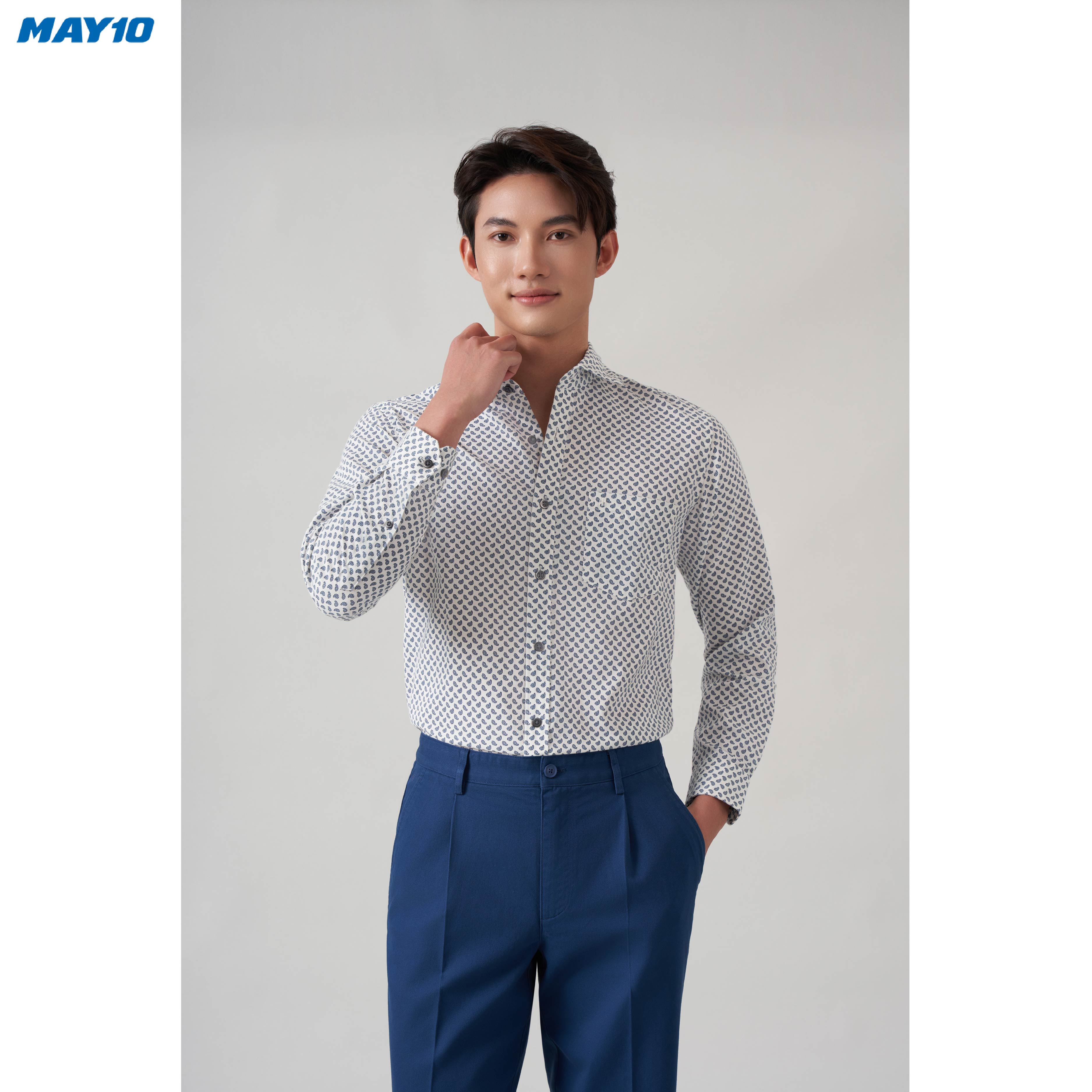 Áo sơ mi nam dài tay May 10 dáng RegularFit mã 010122412