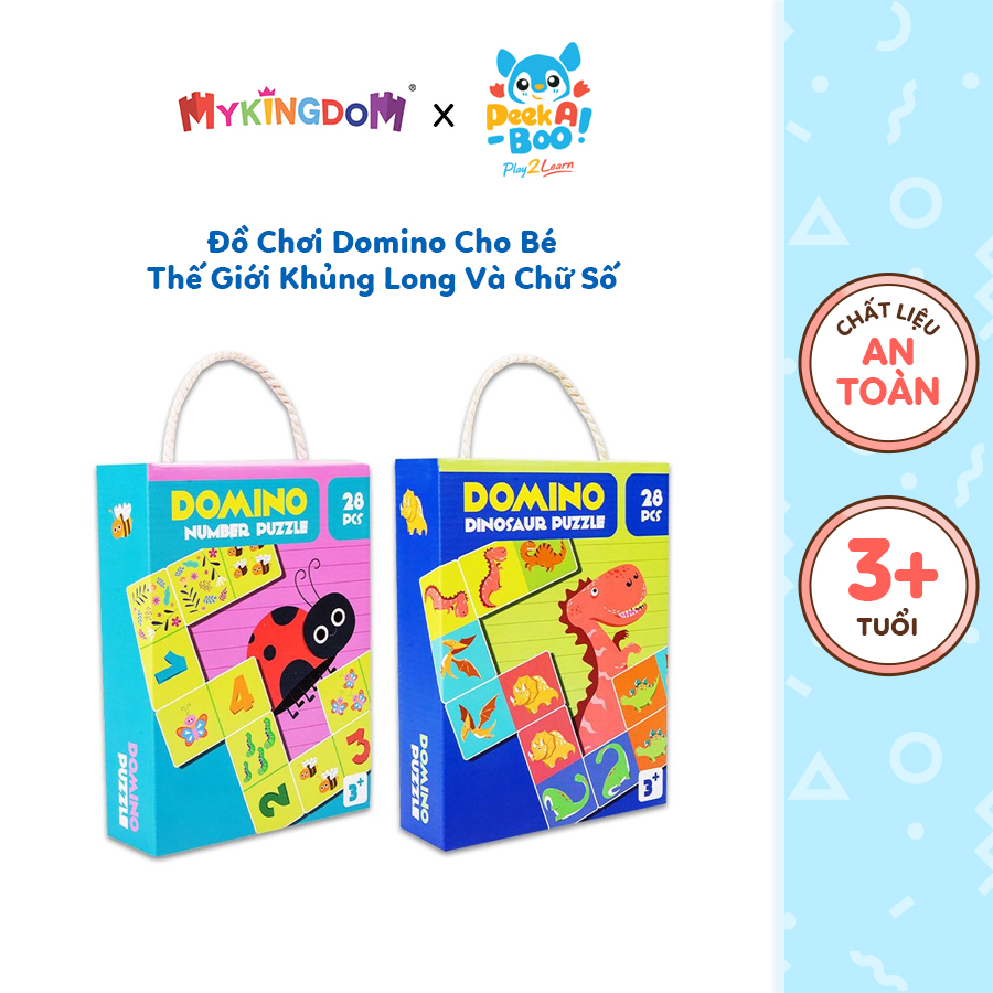 Đồ Chơi Domino Cho Bé-Thế Giới Khủng Long Và Chữ Số PEEK A BOO PAB040D