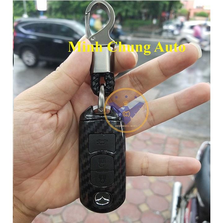 Ốp móc chìa khóa cacbon xe Mazda 3, 6, CX5