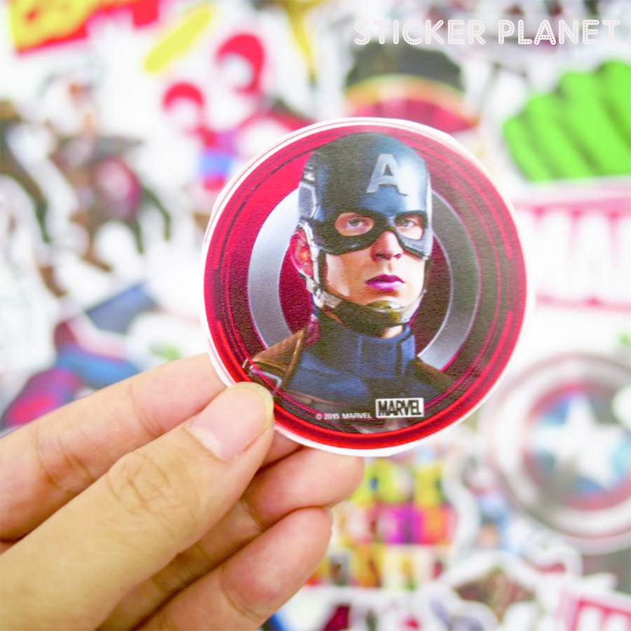 Bộ sticker Vũ trụ điện ảnh Marvel chống thấm nước trang trí mũ bảo hiểm, đàn, guitar, ukulele, điện thoại laptop, dán sticker macbook sticker cute