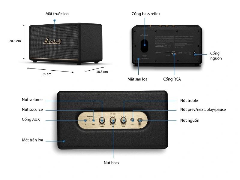 Loa di động Marshall Stanmore 3- Hàng chính hãng