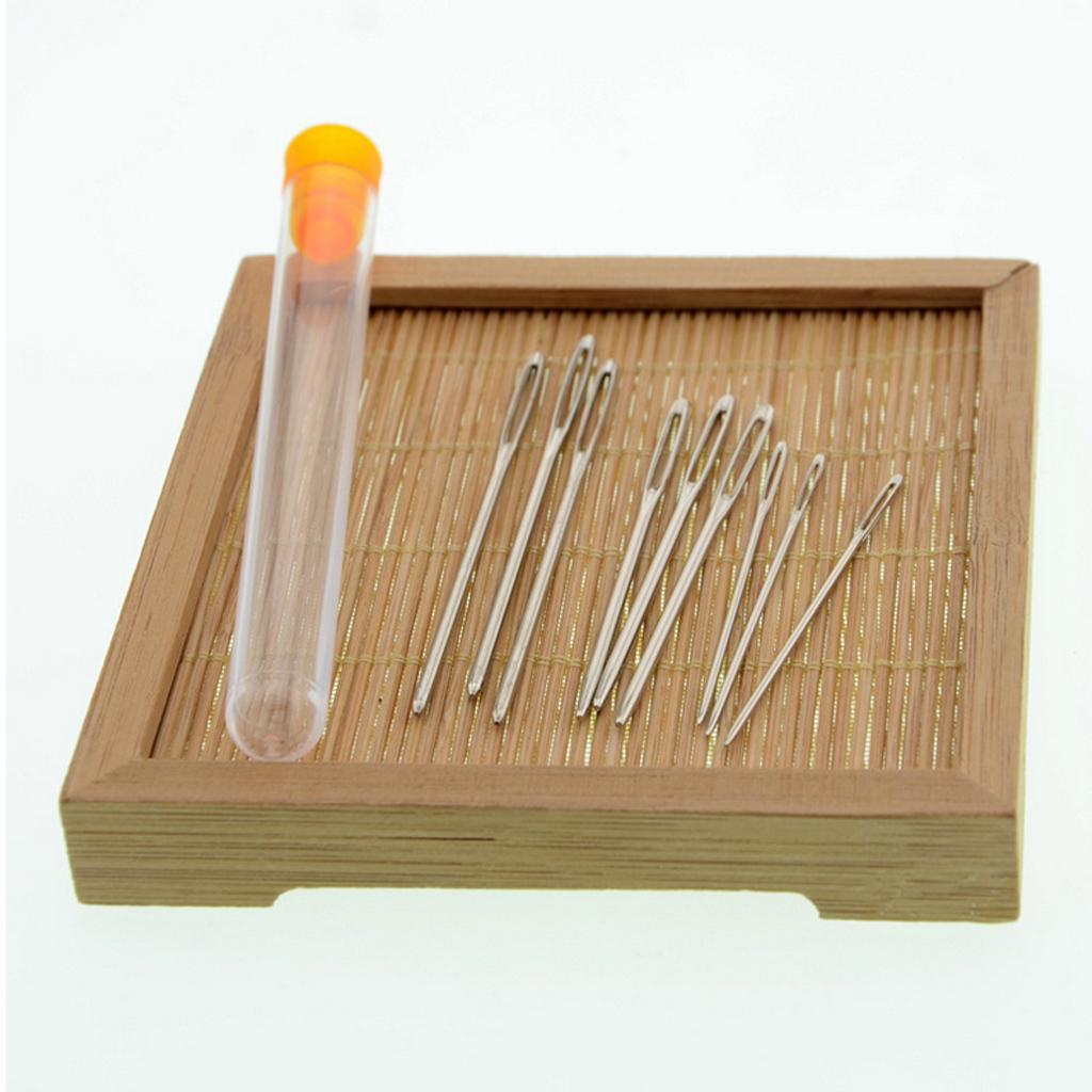 2-5pack 9pcs Large-eye Blunt Stitching Needles Hand Sewing Knitting Needle with