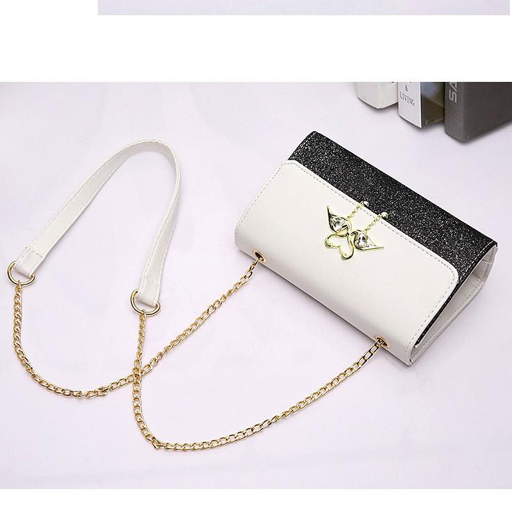 Túi Đeo Chéo Đính Thiên Nga Màu Đen