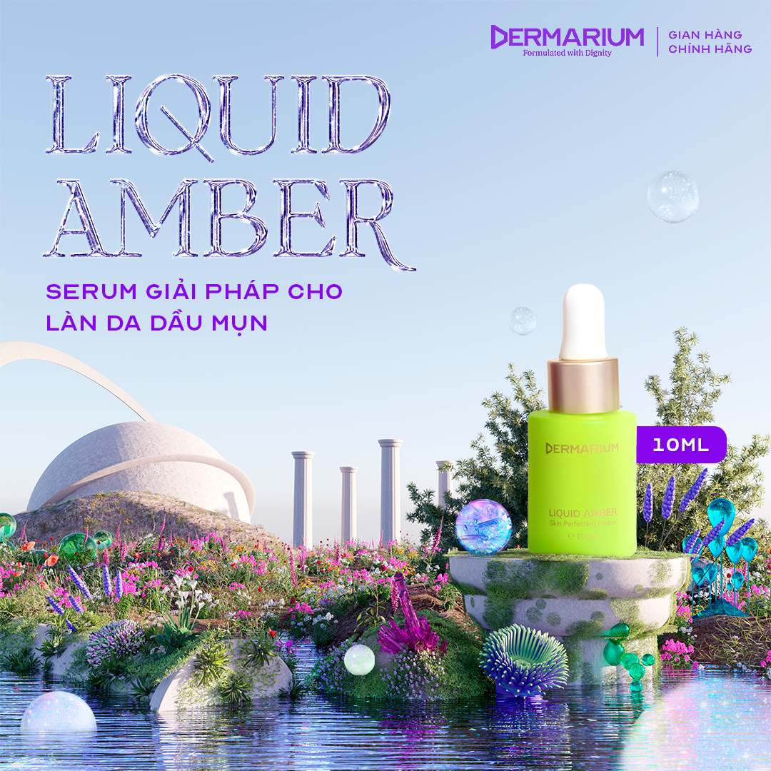 Serum (Tinh Chất) Giảm Viêm Cho Da Mụn Dermarium Liquid Amber