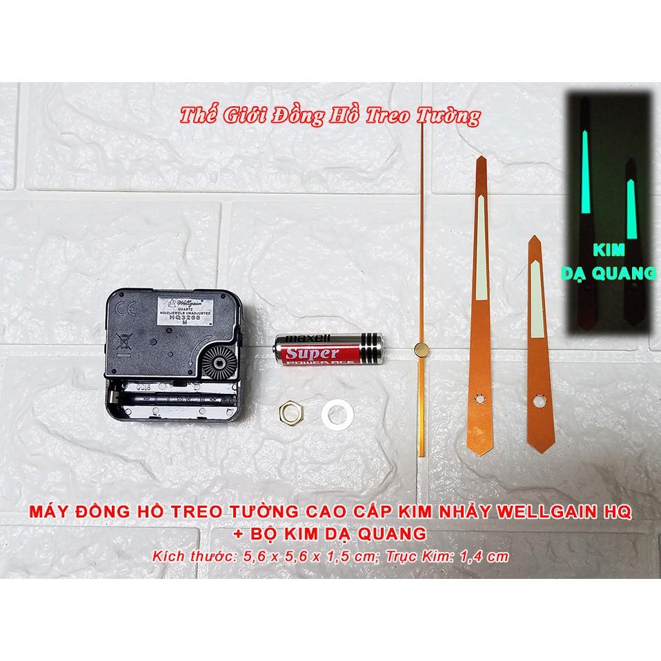 Máy Đồng Hồ CAO CẤP KIM NHẢY WELLGAIN – Kim VÀNG ĐỒNG có Dạ Quang - Bảo Hành 1 Năm – Tặng Pin Maxell