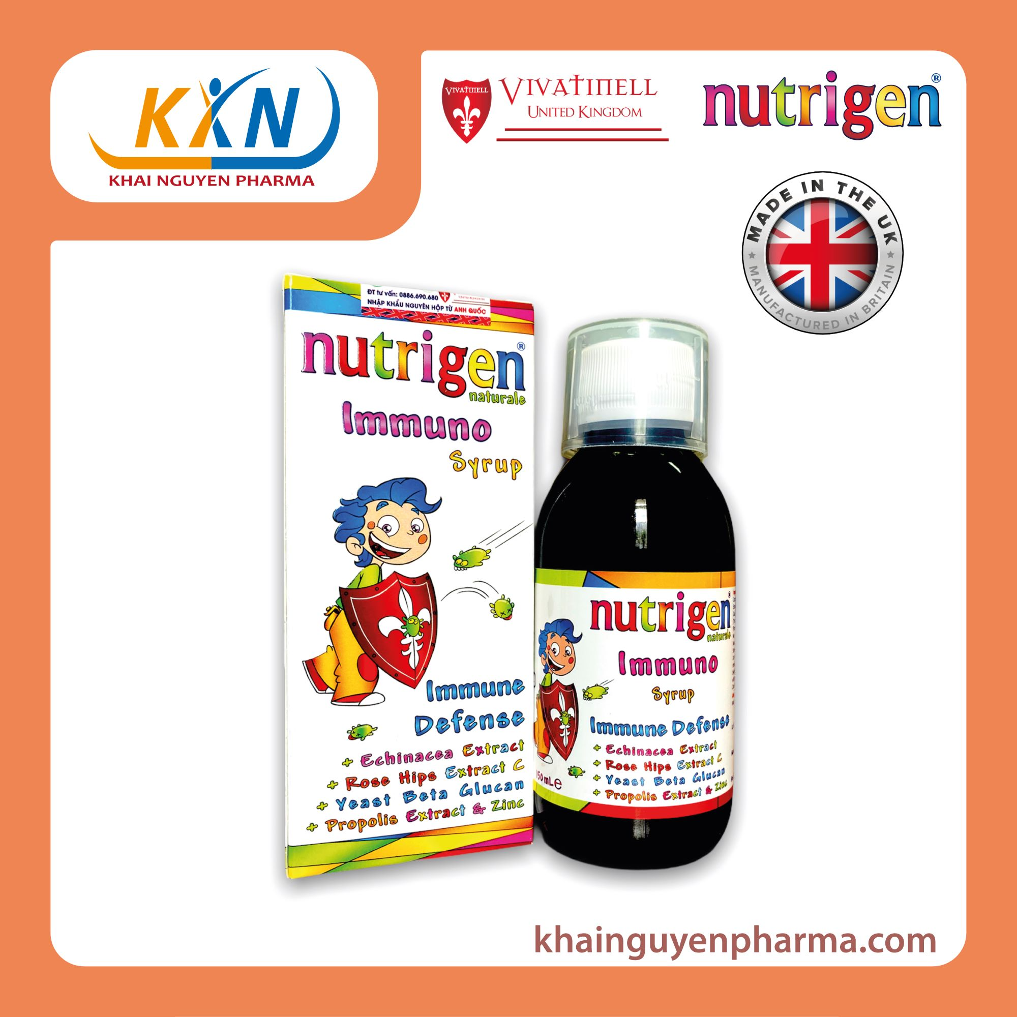 [MUA 1 TẶNG 2, XE VÀ DẦU] KHI MUA 1 Nutrigen Naturale Immuno - Siro Bổ Sung Dinh Dưỡng Tăng Sức Đề Kháng cho trẻ