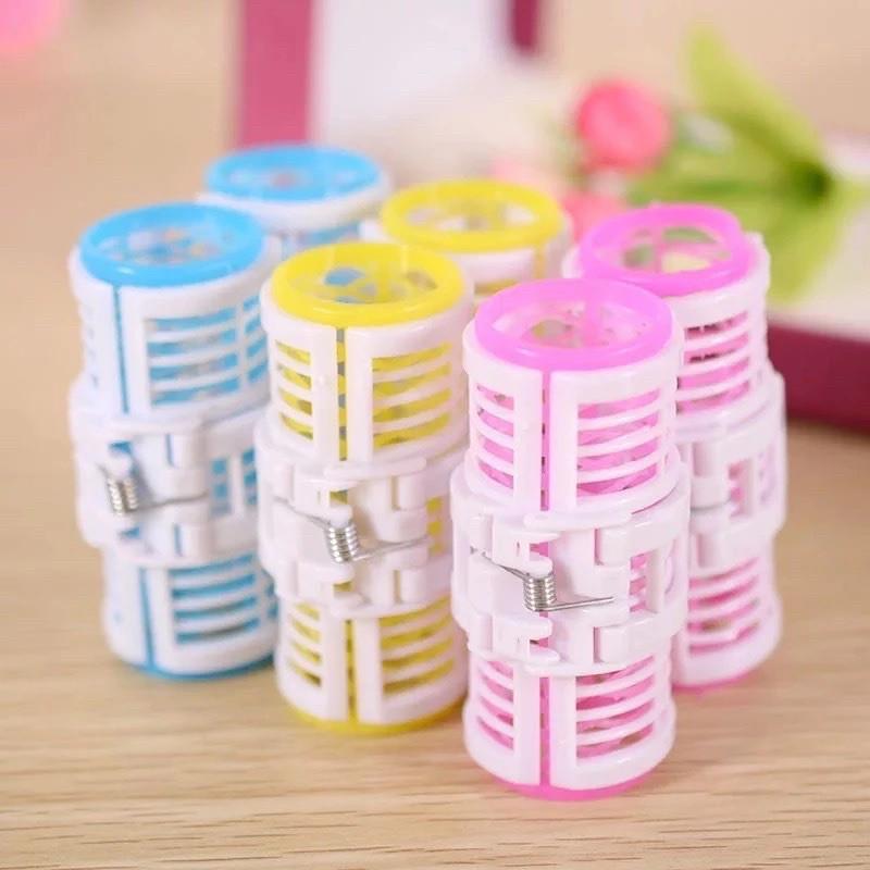 Set 3 lô cuốn tóc nhựa kẹp gài màu pastel xinh xắn (2 size lớn nhỏ tuỳ chọn)