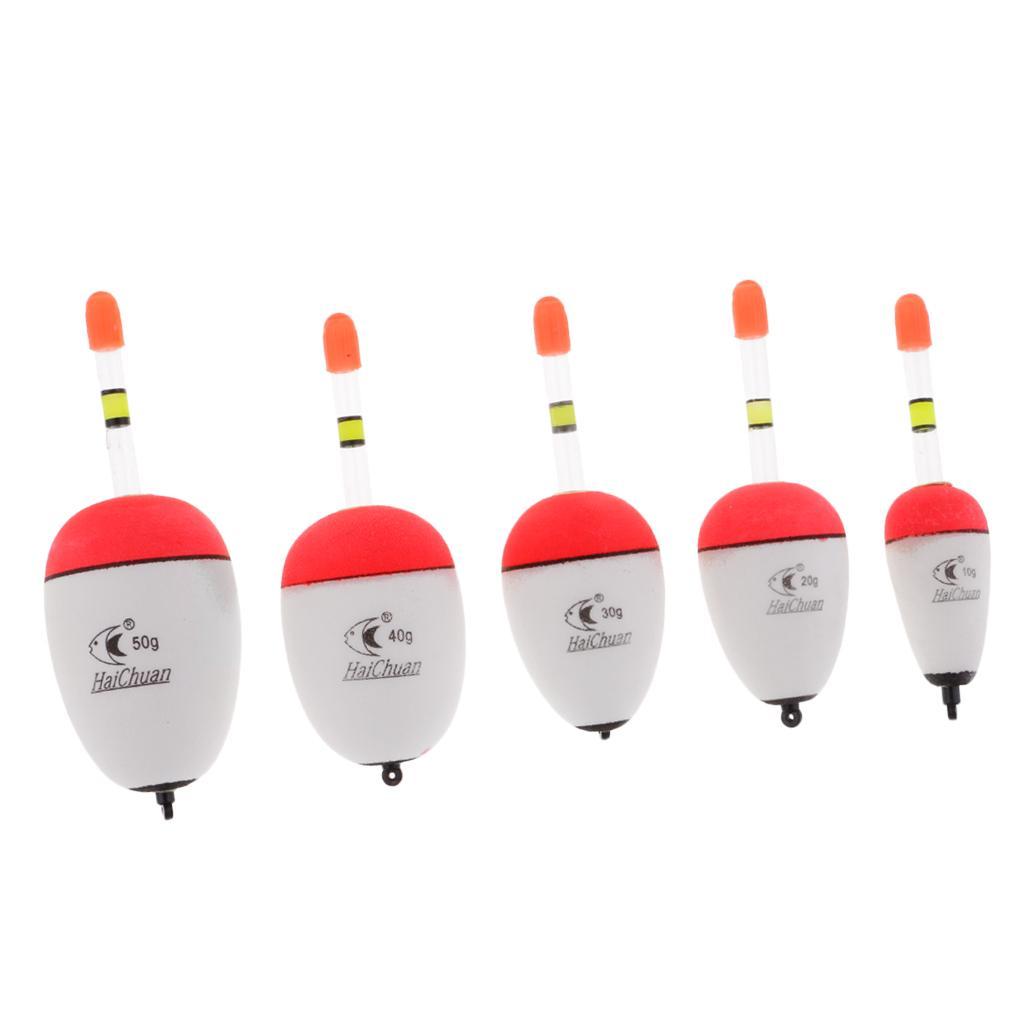Set of 10pcs Luminous Sea Rock Fishing Bobbers EVA Foam Float Fishing Floats