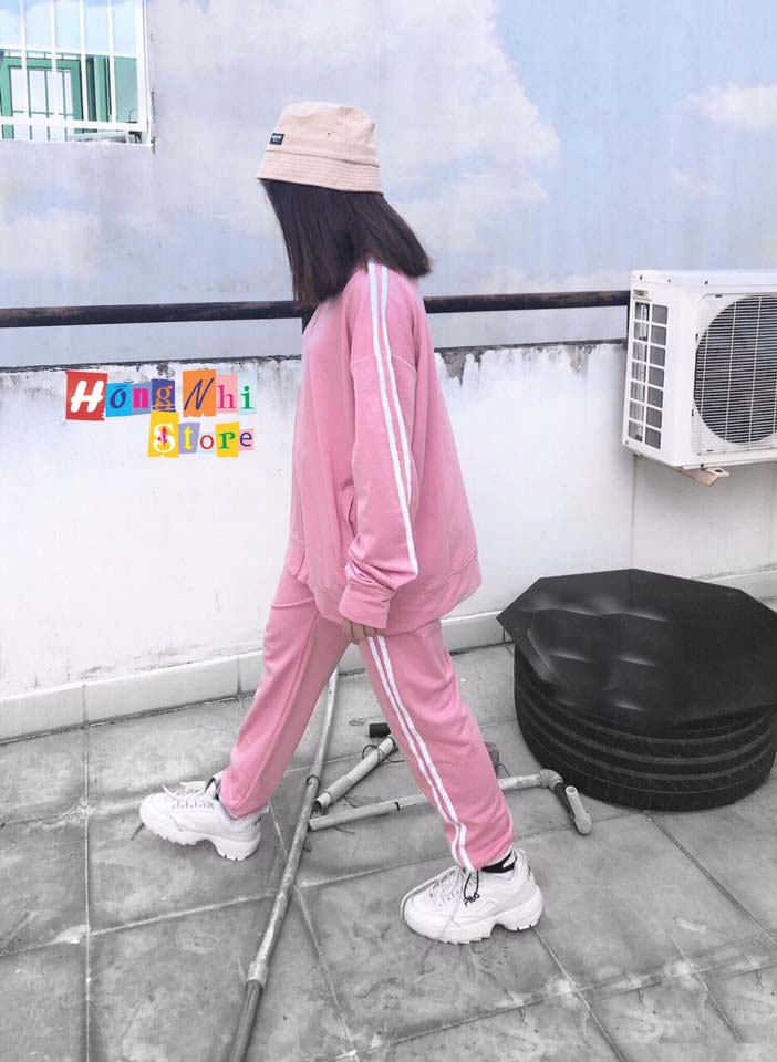 Set Bộ Thể Thao Unisex Áo Khoác Tay Dài Quần Jogger Dài Màu Đen Cao Cấp - MM