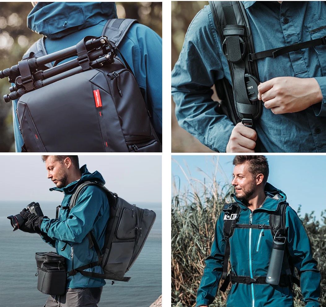 Balo máy ảnh PGYTECH OneMo Backpack 25L + Túi đeo chéo Shoulder (Twilight Black) - Hàng chính hãng