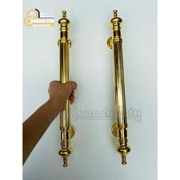 Tay nắm cổng, tay nắm cửa mạ đồng vàng bóng 46cm&amp;56cm