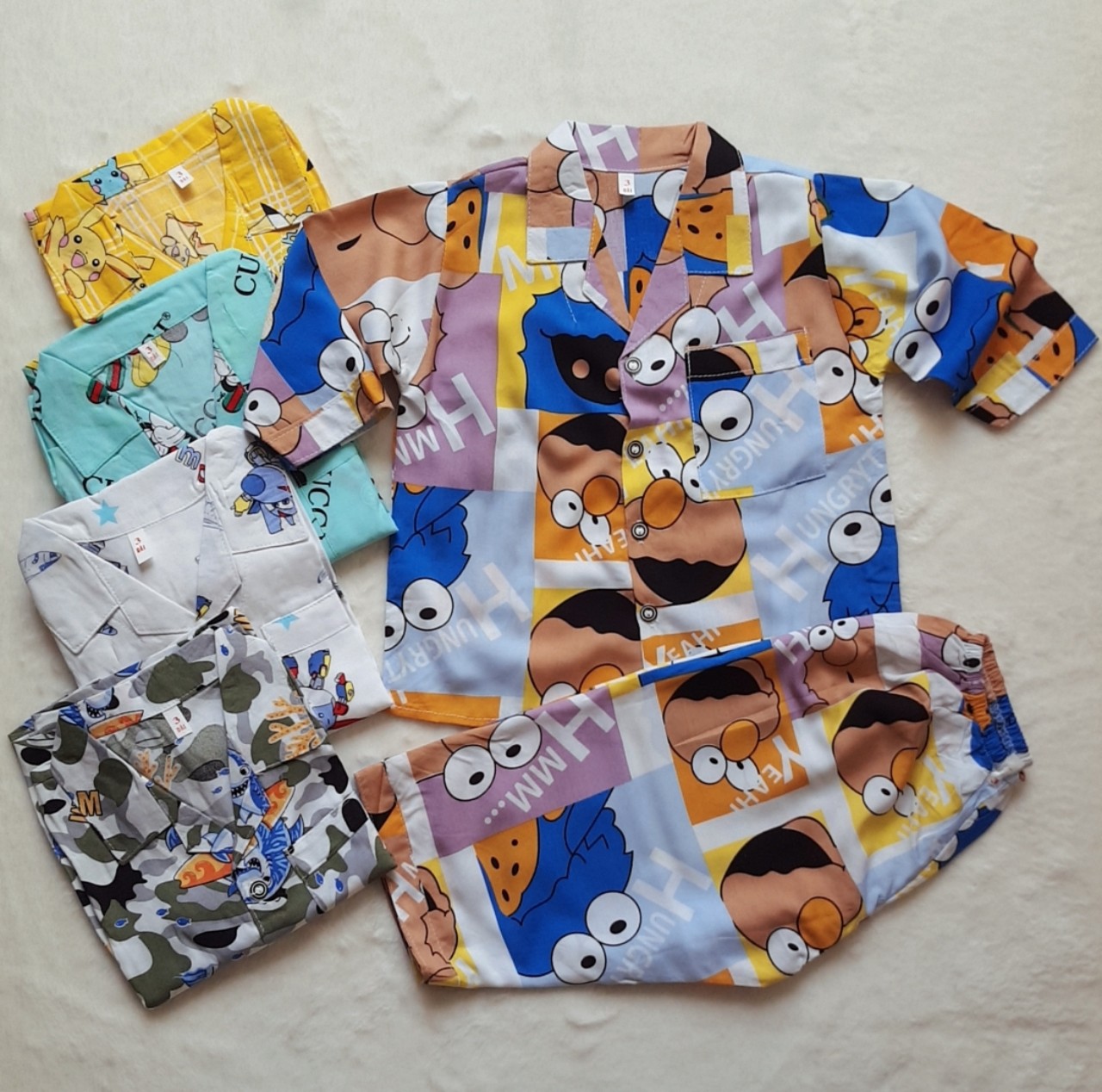 Combo 2 bộ quần áo trẻ em Tole, lanh PIJAMA tay dài quần dài cho bé trai Size 5 -23kg