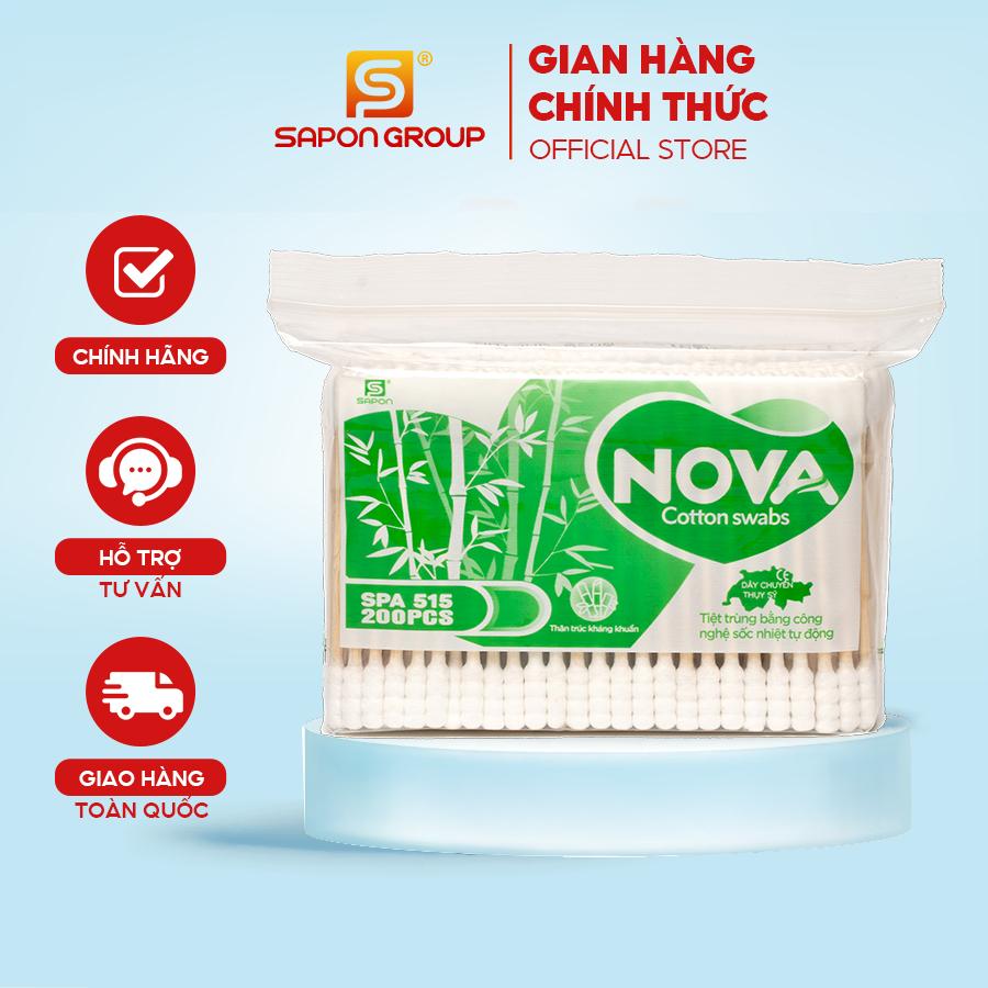 [Lố 6 túi ] Tăm bông vệ sinh người lớn NOVA thân trúc [TB01-515] trúc 200 que