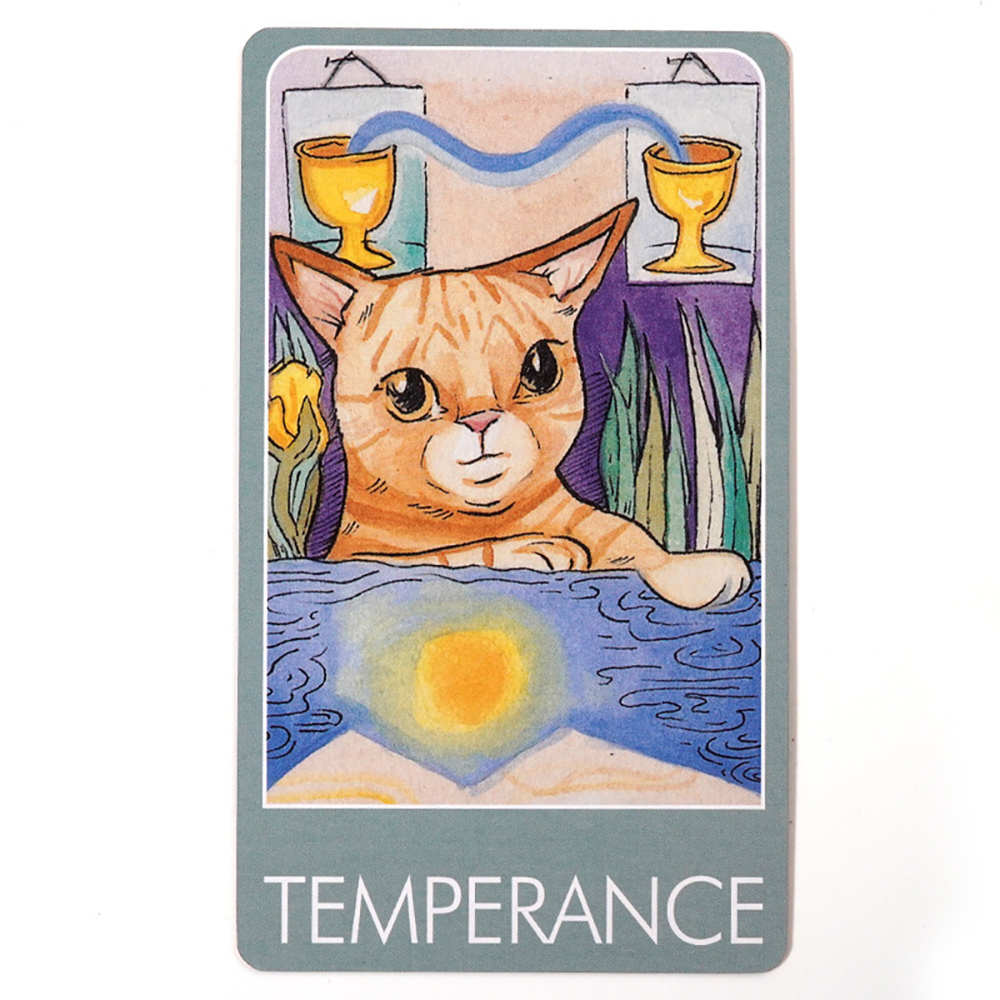 Mạ Cạnh Size Gốc] Bộ Bài Tarot Cats 78 Lá Bài 7x12 Cm Tặng Đá Thanh Tẩy