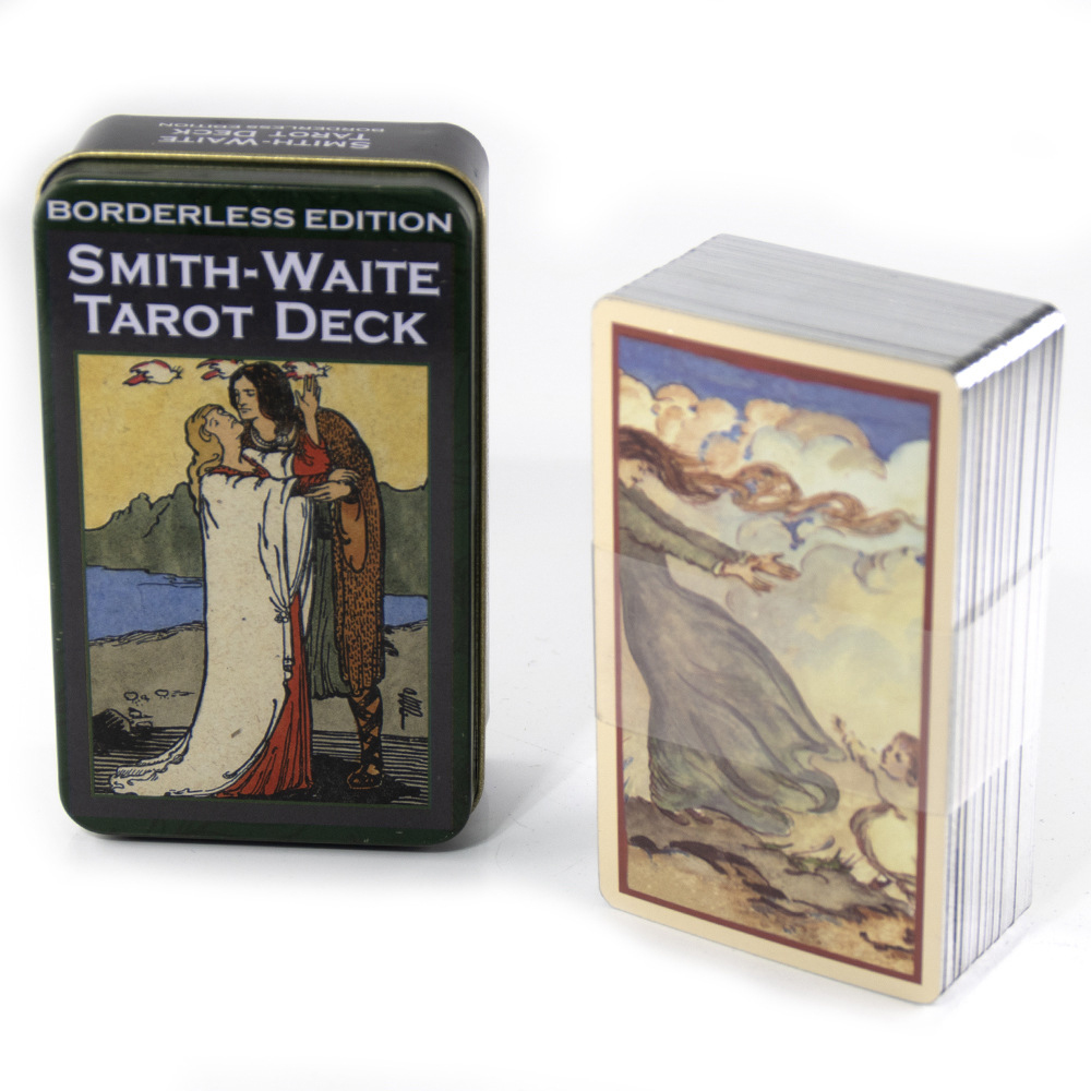 [Mạ Cạnh] Bộ Bài Smith Waite Tarot Borderless Edition Hộp Thiếc 78 Lá