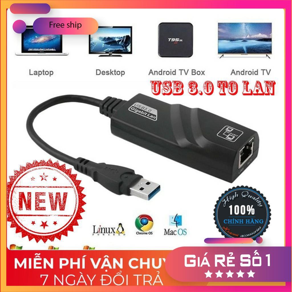 Dây chuyển đổi USB 3.0 sang lan-Đầu cáp chuyển đổi cổng USB 3.0 sang cổng mạng lan RJ45 -PC