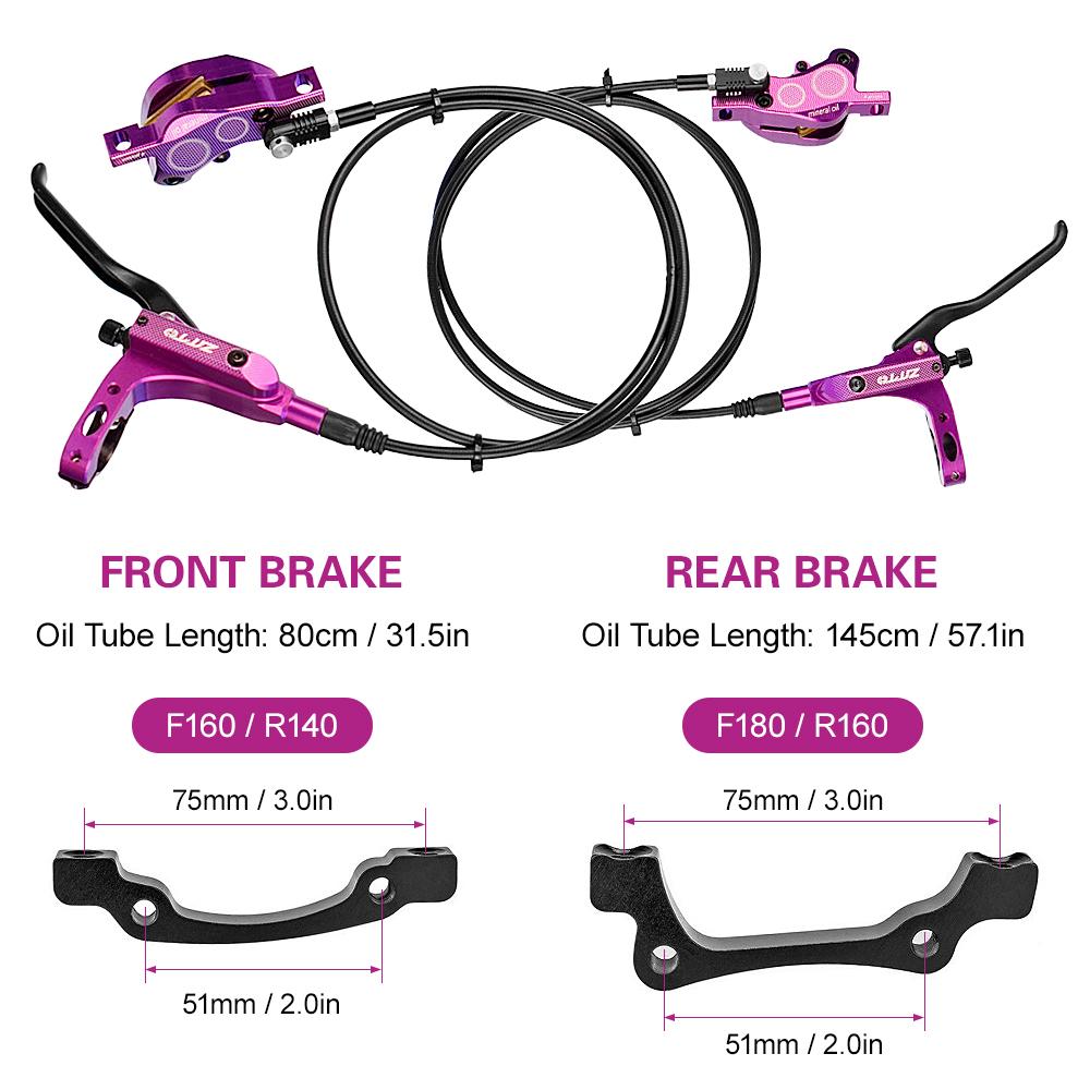 Phanh Đĩa Thủy Lực Ztto 4 Pít-Tông Chất Liệu Nhôm Trước Và Sau Thích Hợp Cho Xe Đạp Thể Thao Disc Brake Aluminum Front And Rear