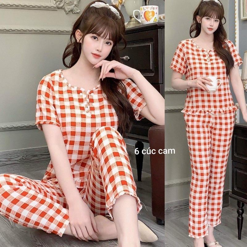 Đồ bộ mặc nhà, chất lụa hàn