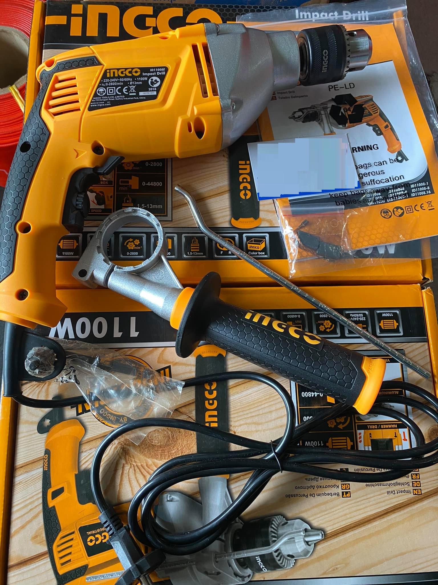 MÁY KHOAN BÚA 1100W 13MM INGCO ID11008E - HÀNG CHÍNH HÃNG