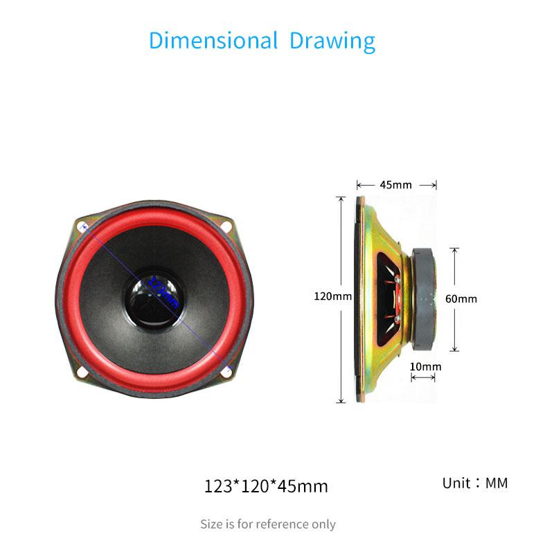 Loa 2 CÁI Loa siêu trầm trung trầm 4,5 inch Loa 90dB 15W 4 Ohm Loa trung trầm 4,5 inch cho bộ khuếch đại Màu sắc: Loa 2 CÁI