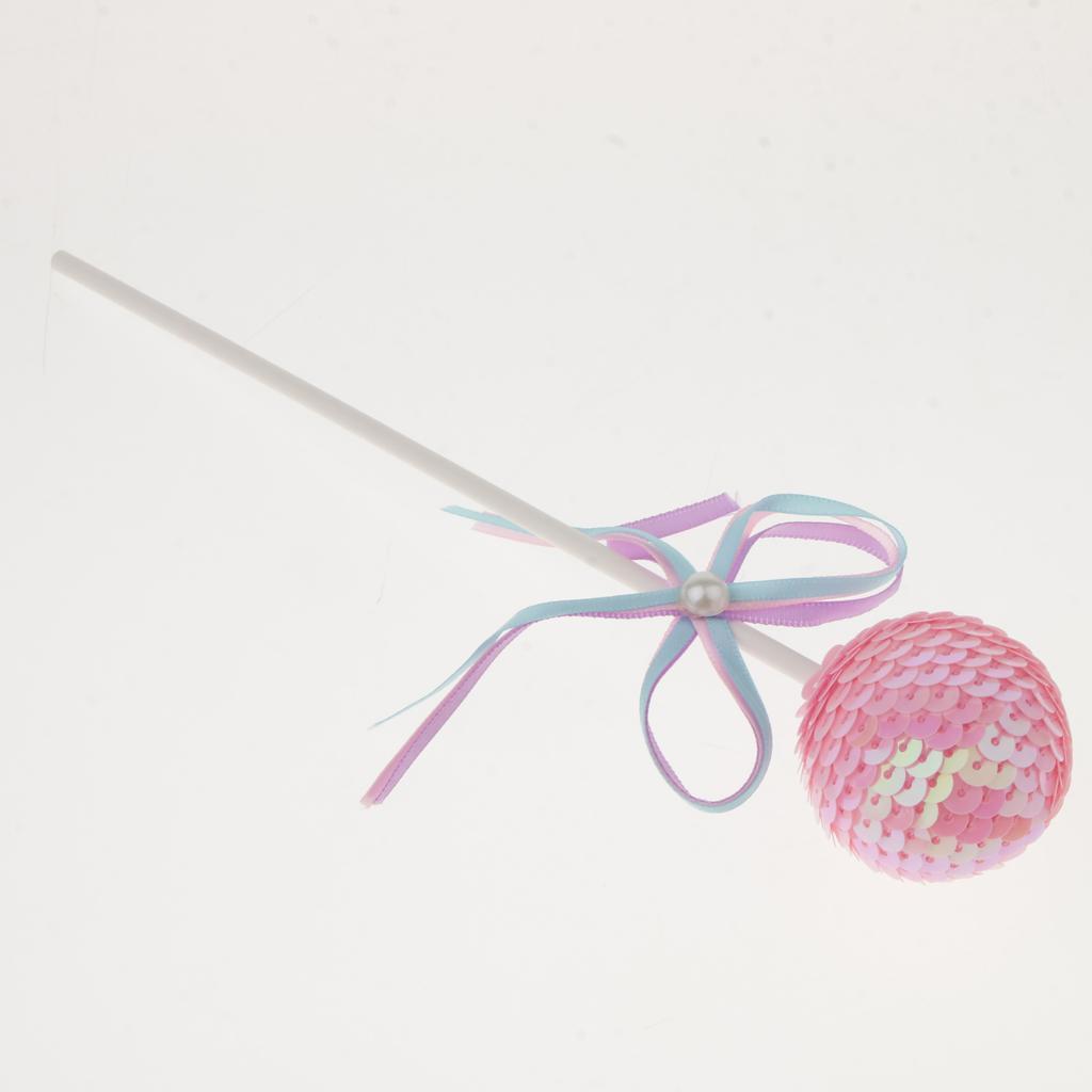 Birthday Party Cake Decoration Colour Sequined Ball Topper Sticks