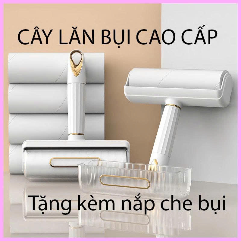Combo Cây Lăn Bụi Quần Áo Đa Năng Kèm 9 Lõi Giấy Keo - Cây Lăn Hút Tóc, Lông Thú Cưng, Bụi Bẩn 16cm- HÀNG CHÍNH HÃNG MINIIN