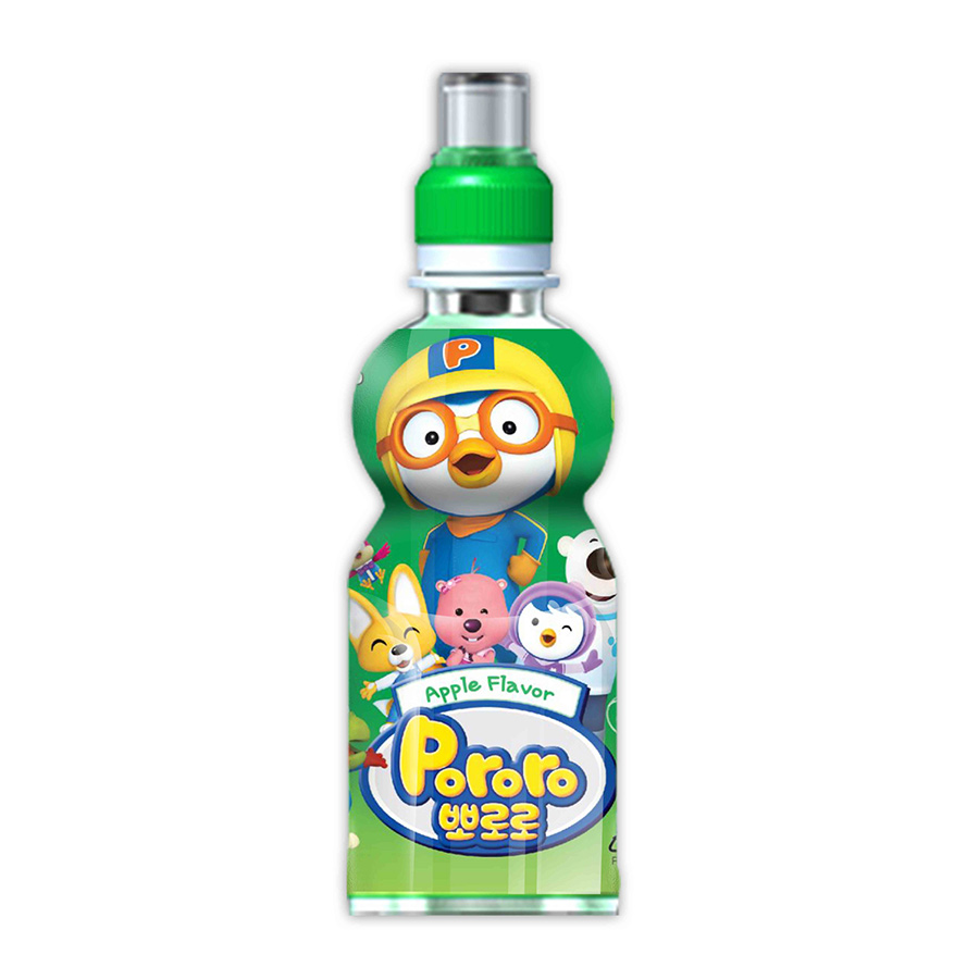 Thùng 24 Chai Nước Uống Pororo Hương Vị Táo  235ml