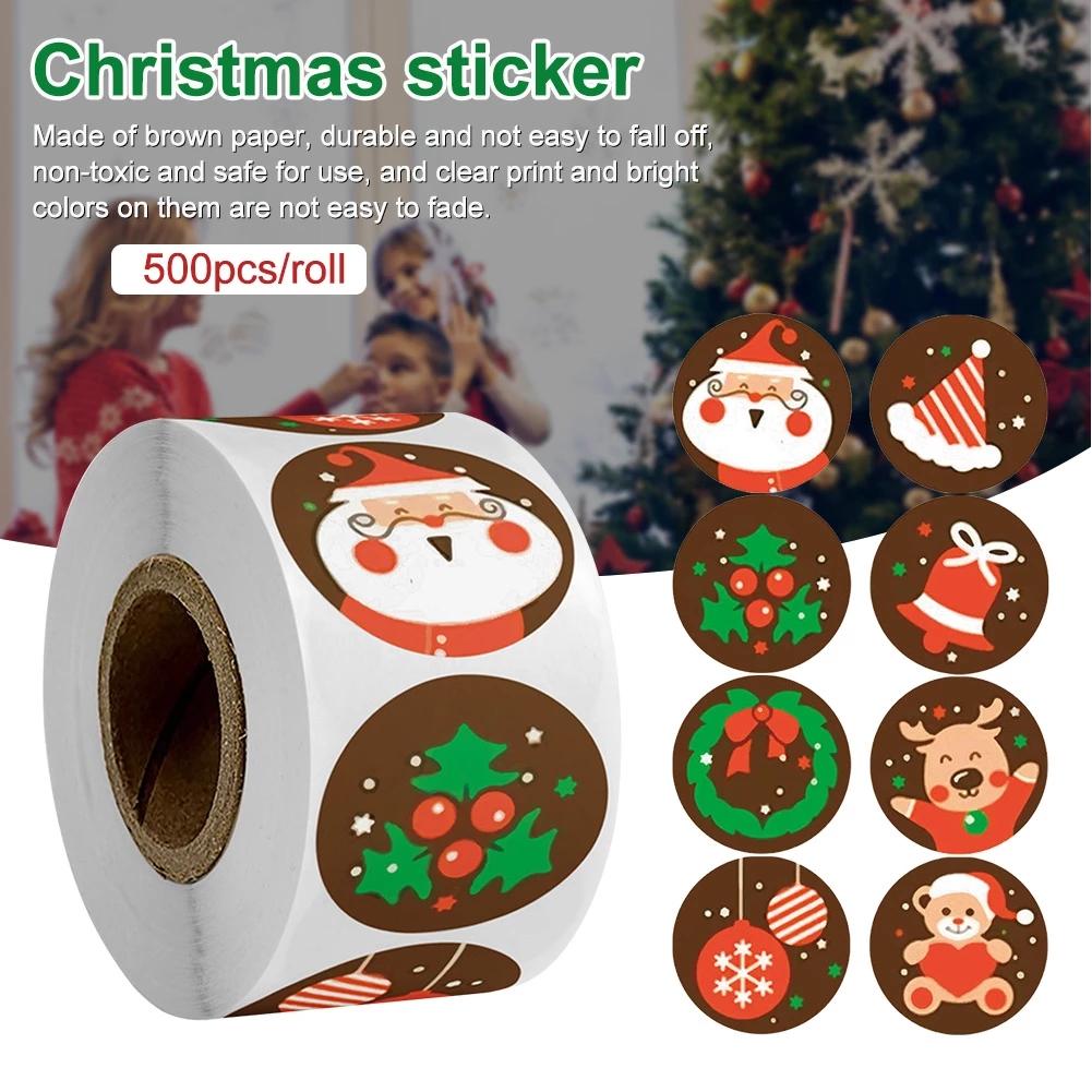 Cuộn 500 Miếng Dán Trang Trí Giáng Sinh