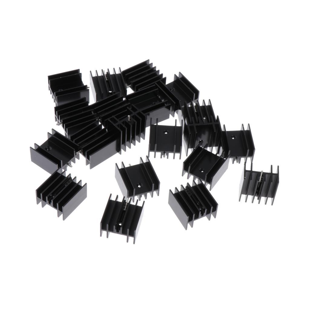 Kokiya 20 Chiếc Tản Nhiệt Nhôm 24 Mm X 25 Mm X 16 Mm 7805 Tản Nhiệt Làm Mát Tản Nhiệt