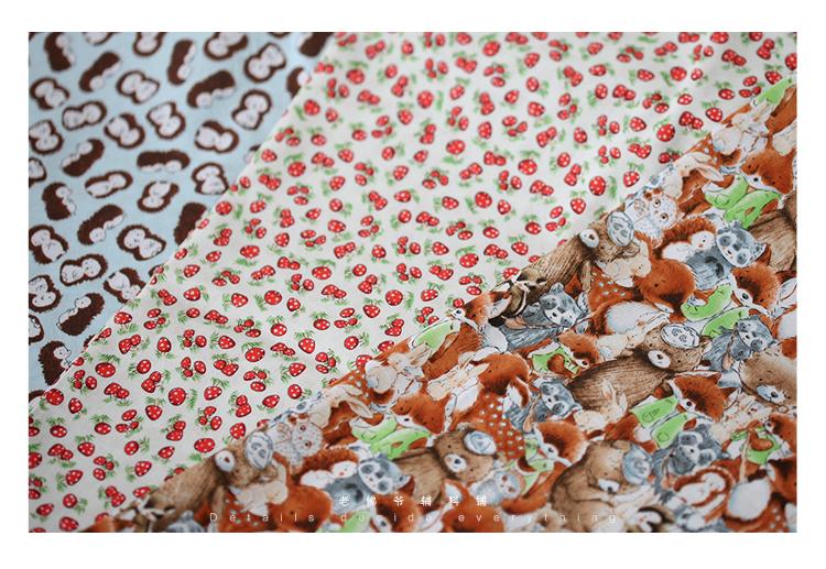 Dailylike Calico Vải Hai Dây Vải Quilting Vải Bông Vải May Quilting Vải Bông Tấm Vải 50CM Không phai màu