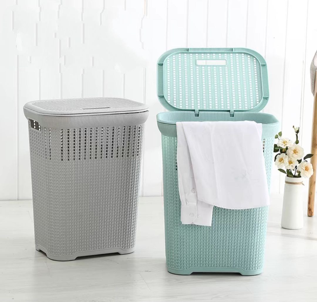 GIỎ ĐỰNG QUẦN ÁO ĐA NĂNG – SỌT ĐAN CÓ NẮP KIỂU HÀN QUỐC ✨ GỌN NHÀ – SẠCH SẼ – THẨM MỸ – CHỌN MÀU TUỲ THÍCH