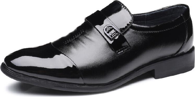 Men's formal business shoes point toe slip on dress shoes
