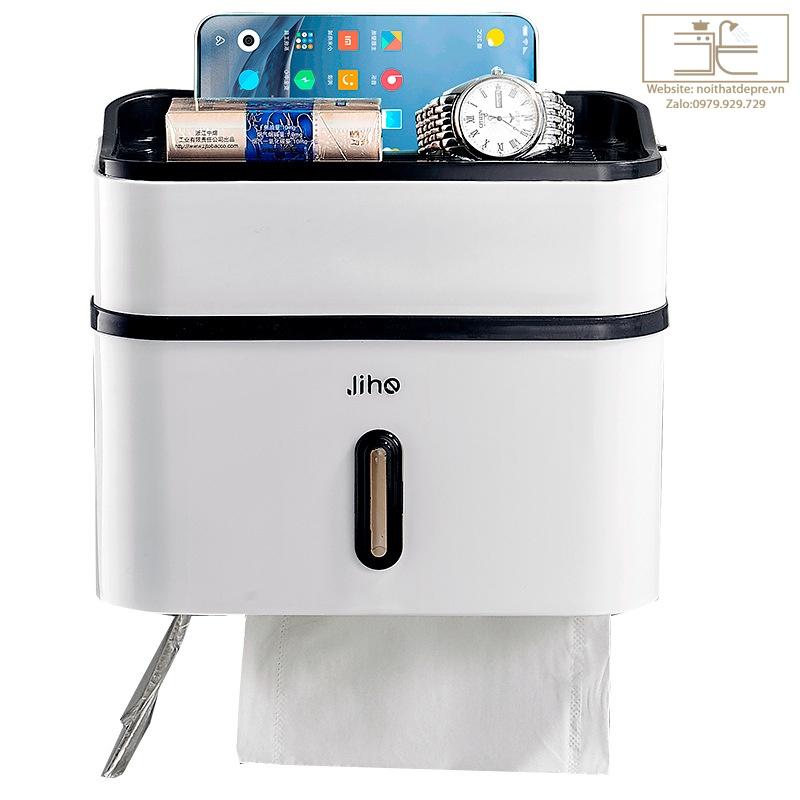 Hộp đựng giấy vệ sinh có giá để đồ - Nội thất phòng tắm đẹp rẻ tiện lợi thông minh