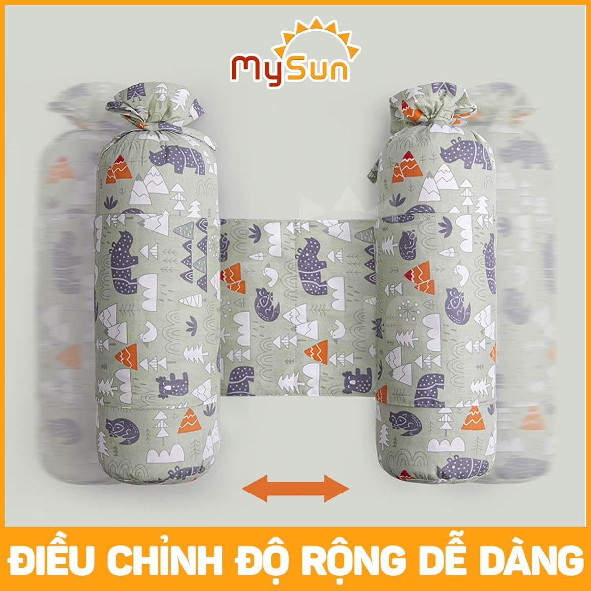 Bộ gối ôm nằm chặn cho trẻ bé sơ sinh ngủ chống giật mình an toàn cao cấp MySun