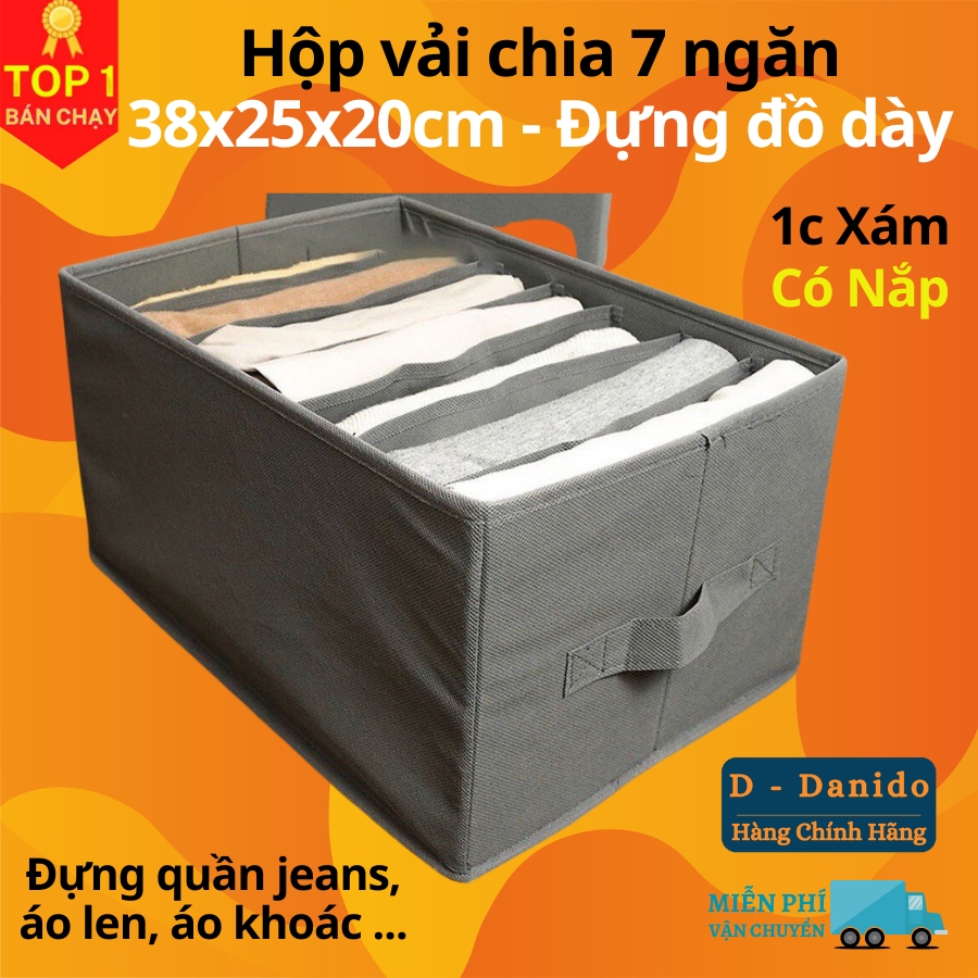 Hộp đựng đồ chia ngăn 7 - 9 và 12 ngăn sắp xếp quần áo Danido - Khay đựng đồ chia ngăn tiện ích, chất liệu cao cấp