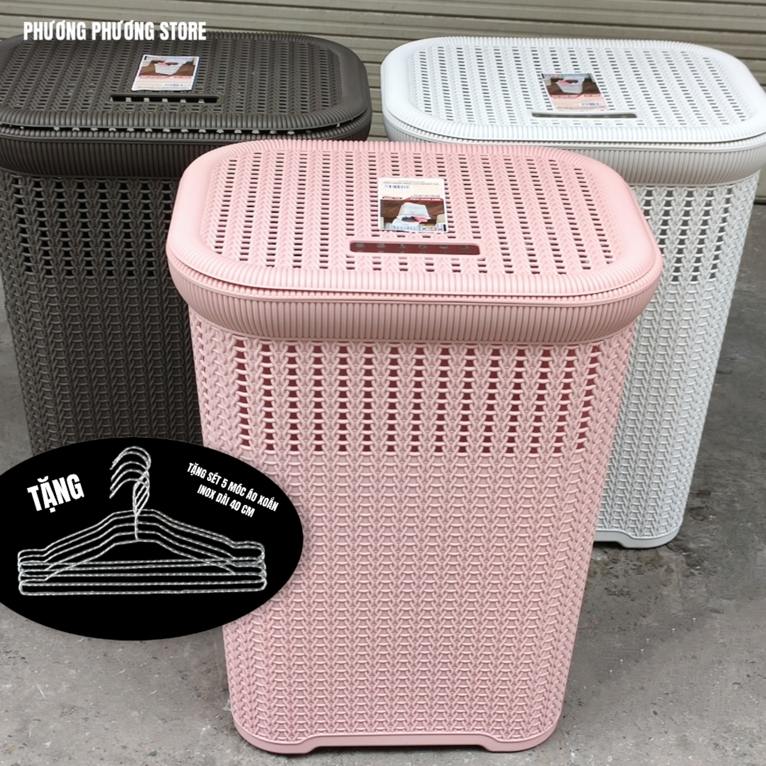 Giỏ đựng đồ quần áo có nắp Hàn Quốc