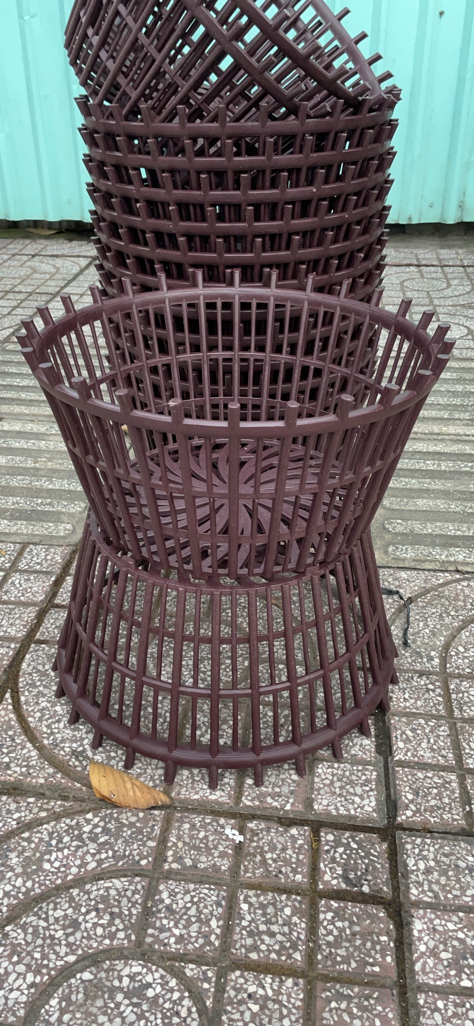 Bộ 5 chậu và 5 móc 1 mét nan phụ 40 cm cực đẹp